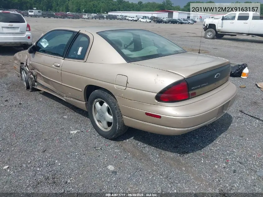 1999 Chevrolet Monte Carlo Ls VIN: 2G1WW12M2X9163157 Lot: 42611711