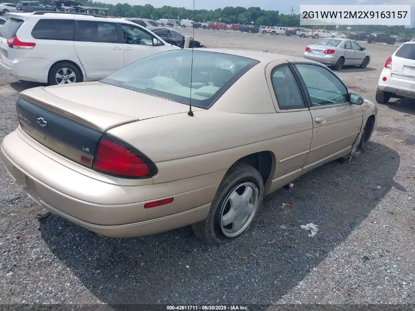 1999 Chevrolet Monte Carlo Ls VIN: 2G1WW12M2X9163157 Lot: 42611711