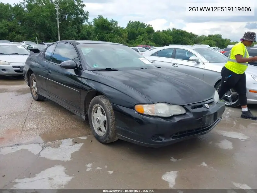 2001 Chevrolet Monte Carlo Ls VIN: 2G1WW12E519119606 Lot: 42221919