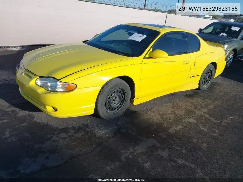 2002 Chevrolet Monte Carlo Ls VIN: 2G1WW15E329323155 Lot: 42207630