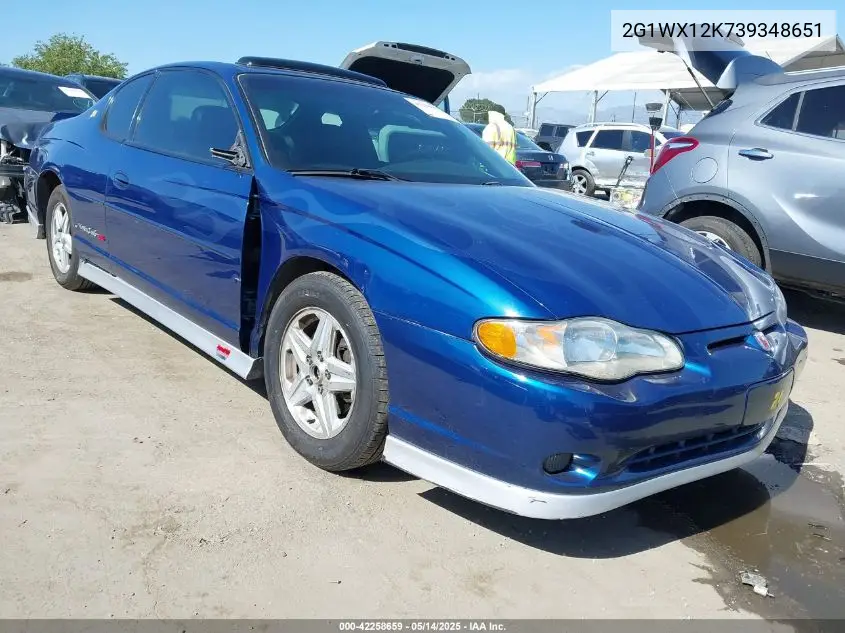2003 Chevrolet Monte Carlo Ss VIN: 2G1WX12K739348651 Lot: 42258659