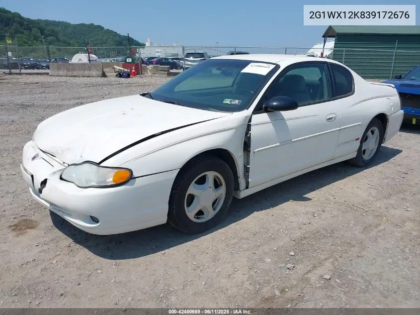 2003 Chevrolet Monte Carlo Ss VIN: 2G1WX12K839172676 Lot: 42480669