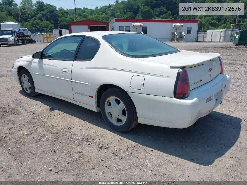 2003 Chevrolet Monte Carlo Ss VIN: 2G1WX12K839172676 Lot: 42480669