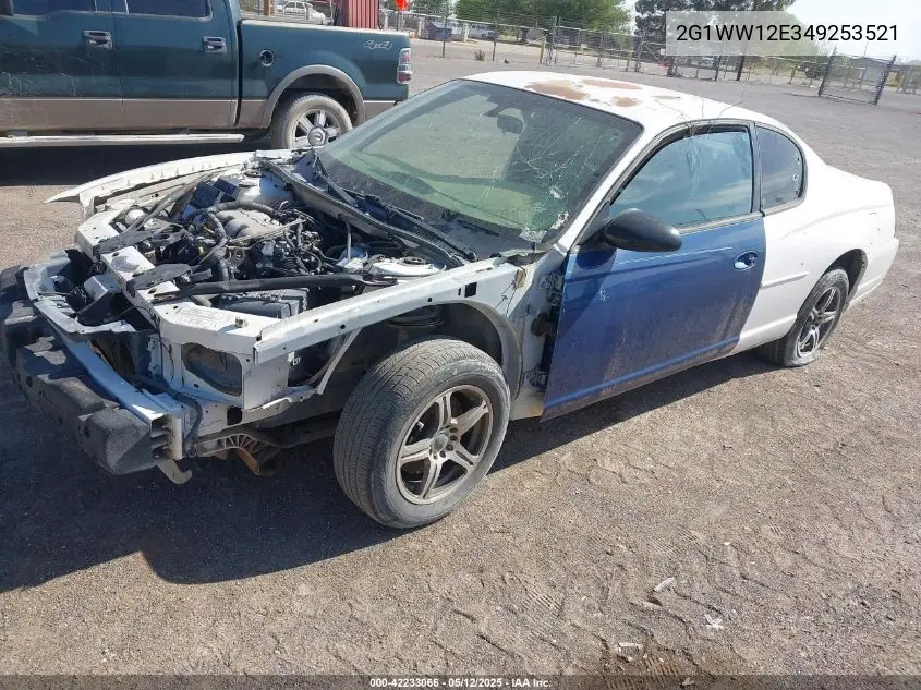 2004 Chevrolet Monte Carlo Ls VIN: 2G1WW12E349253521 Lot: 42233066