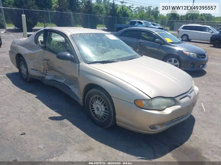 2004 Chevrolet Monte Carlo Ls VIN: 2G1WW12EX49395557 Lot: 42578723