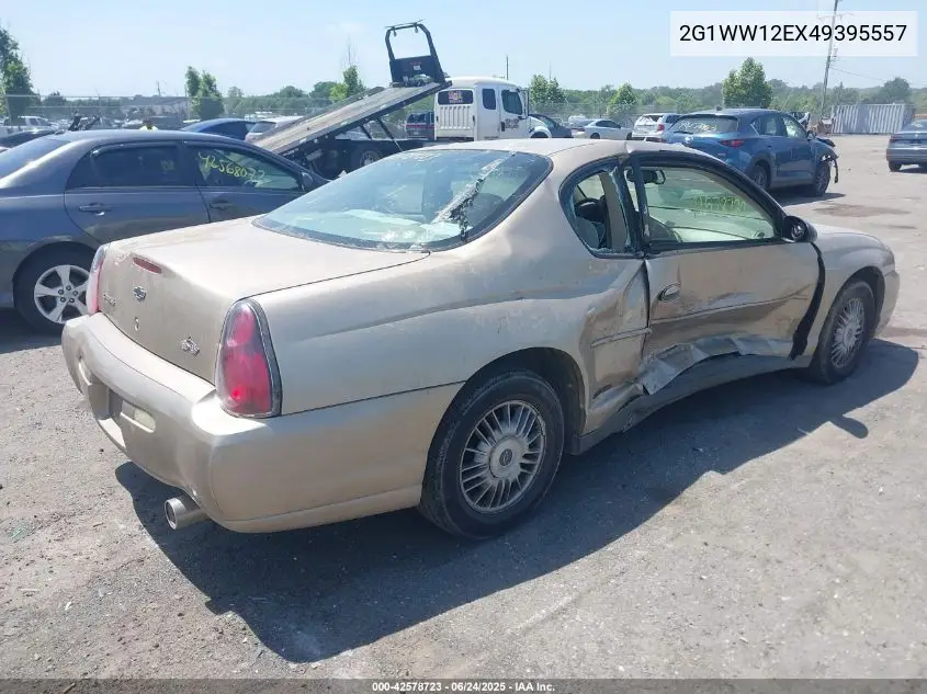 2004 Chevrolet Monte Carlo Ls VIN: 2G1WW12EX49395557 Lot: 42578723