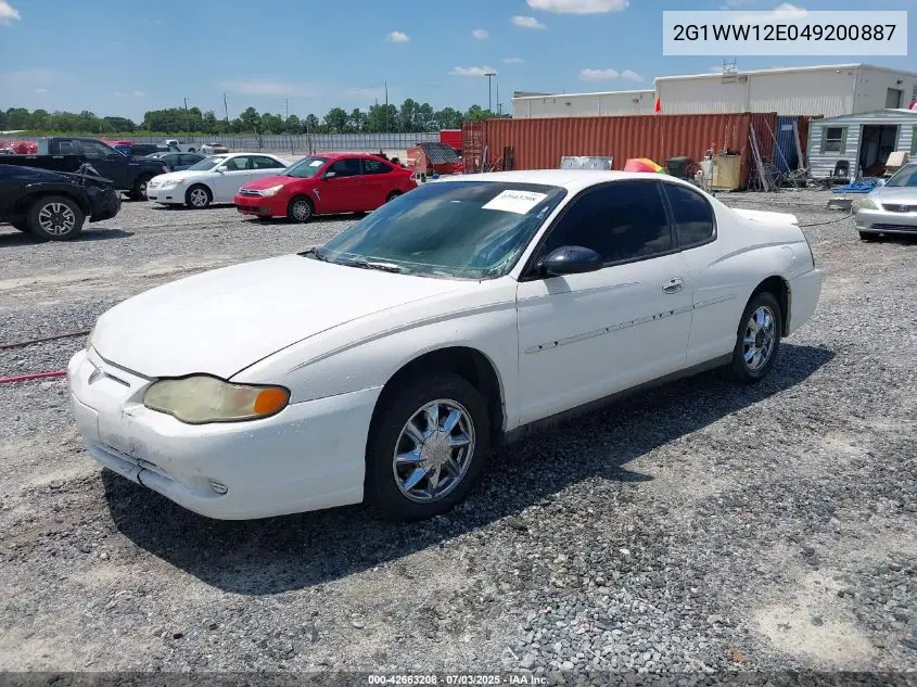 2004 Chevrolet Monte Carlo Ls VIN: 2G1WW12E049200887 Lot: 42663208