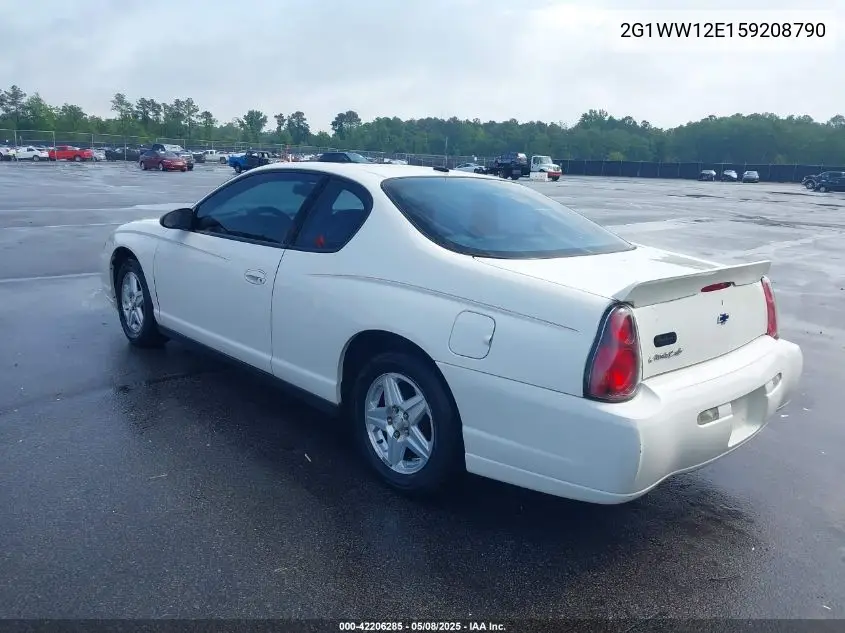 2005 Chevrolet Monte Carlo Ls VIN: 2G1WW12E159208790 Lot: 42206285