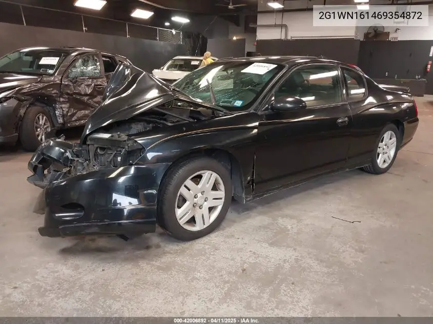 2006 Chevrolet Monte Carlo Ltz VIN: 2G1WN161469354872 Lot: 42006892