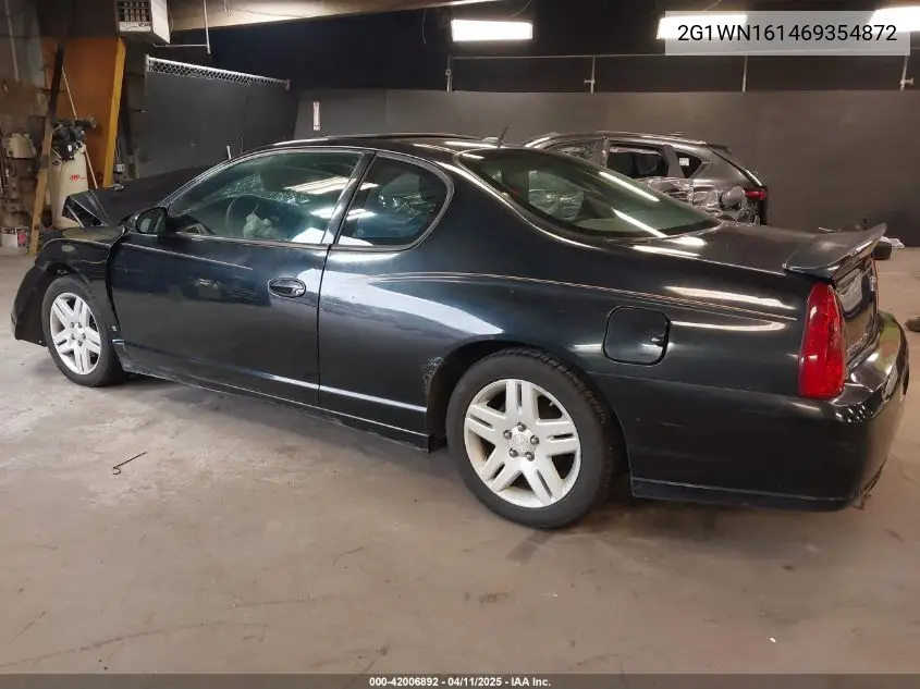 2006 Chevrolet Monte Carlo Ltz VIN: 2G1WN161469354872 Lot: 42006892
