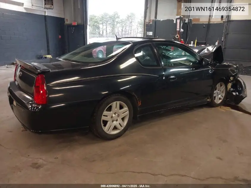 2006 Chevrolet Monte Carlo Ltz VIN: 2G1WN161469354872 Lot: 42006892