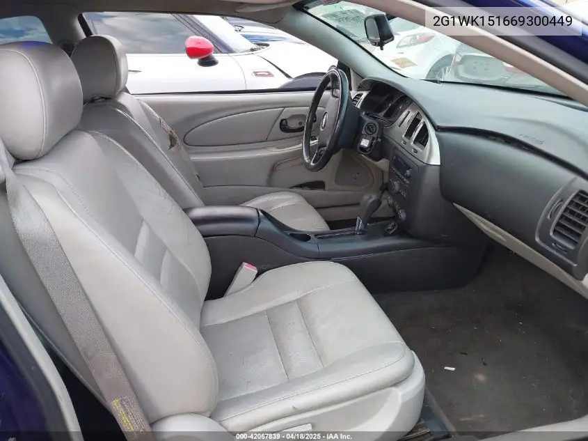 2006 Chevrolet Monte Carlo Lt VIN: 2G1WK151669300449 Lot: 42067839