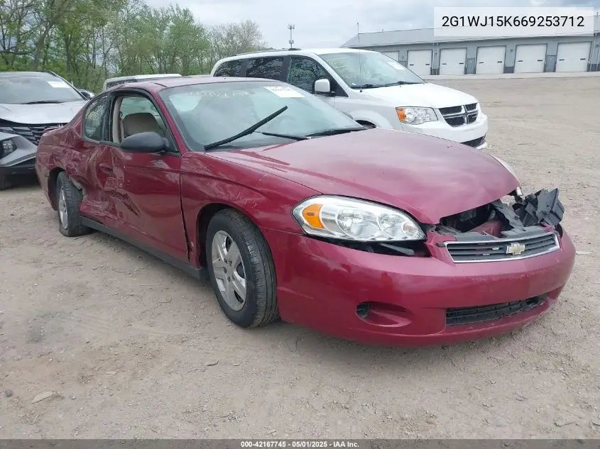 2006 Chevrolet Monte Carlo Ls VIN: 2G1WJ15K669253712 Lot: 42167745
