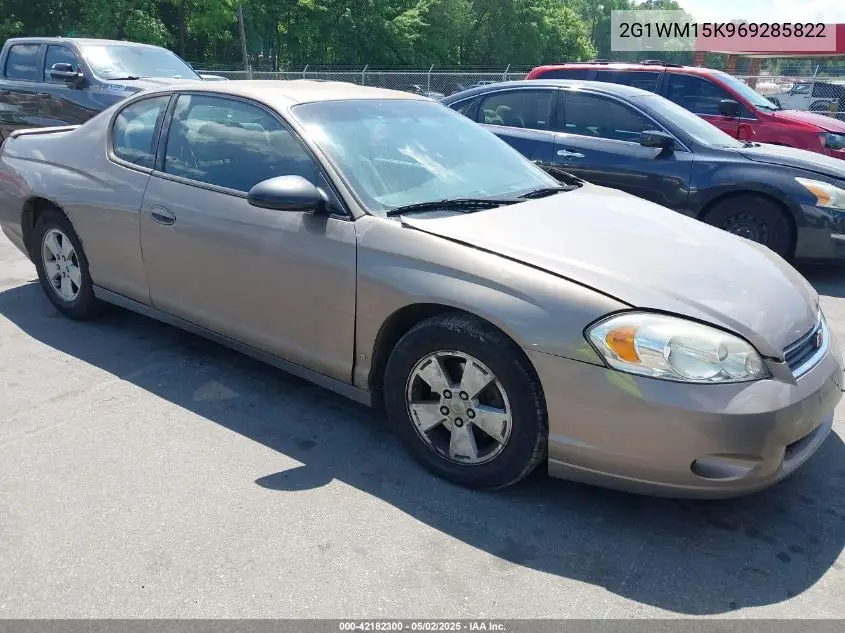2006 Chevrolet Monte Carlo Lt VIN: 2G1WM15K969285822 Lot: 42182300