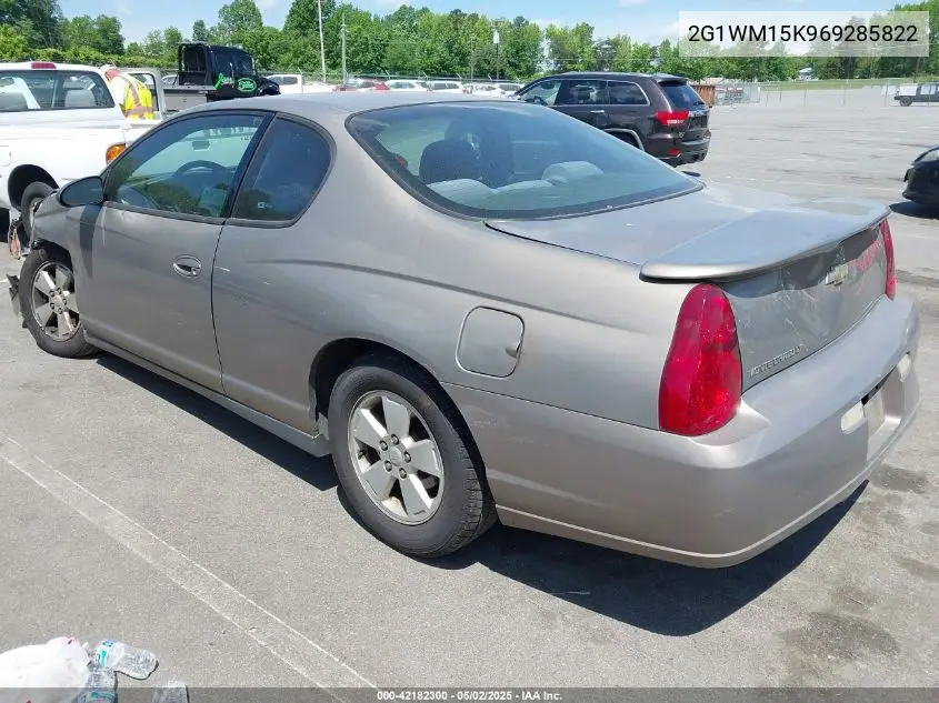 2006 Chevrolet Monte Carlo Lt VIN: 2G1WM15K969285822 Lot: 42182300