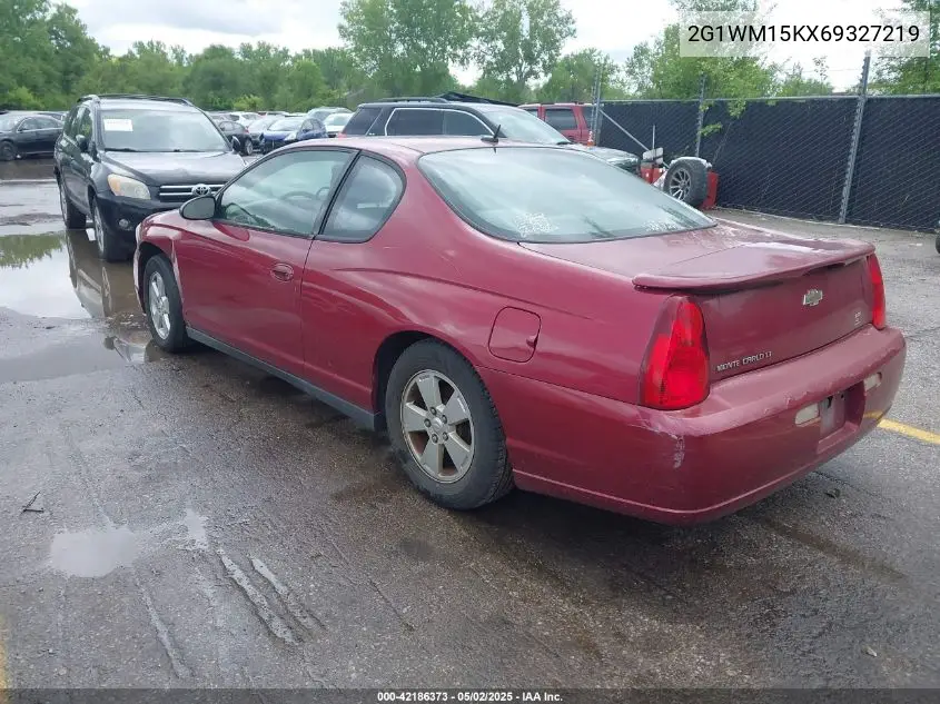 2006 Chevrolet Monte Carlo Lt VIN: 2G1WM15KX69327219 Lot: 42186373