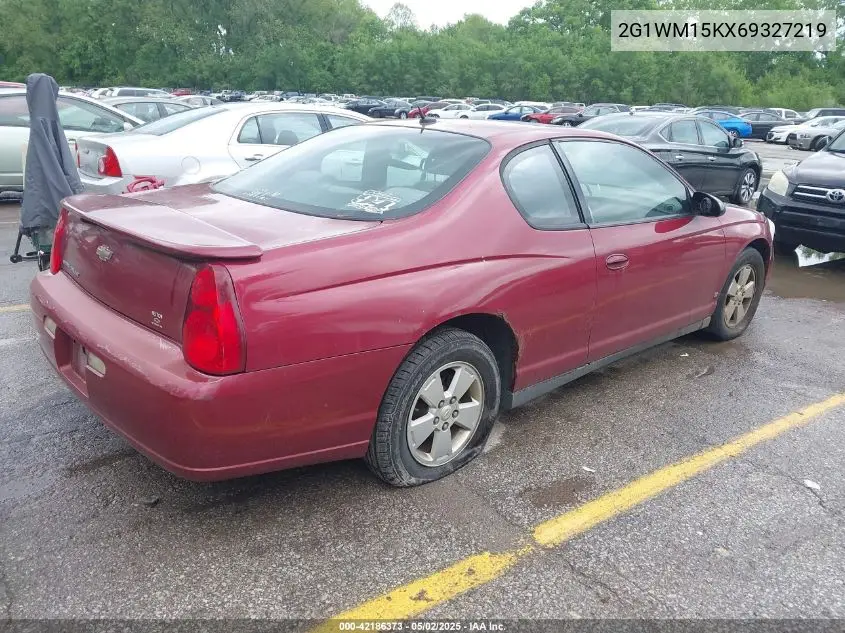 2006 Chevrolet Monte Carlo Lt VIN: 2G1WM15KX69327219 Lot: 42186373