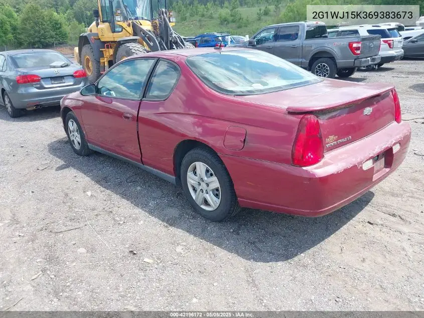 2006 Chevrolet Monte Carlo Ls VIN: 2G1WJ15K369383673 Lot: 42196172