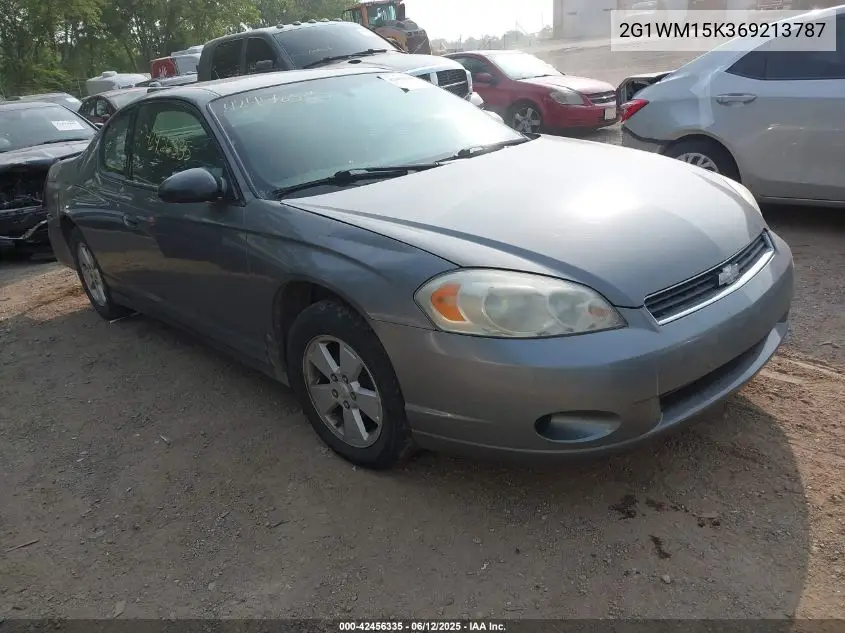 2006 Chevrolet Monte Carlo Lt VIN: 2G1WM15K369213787 Lot: 42456335