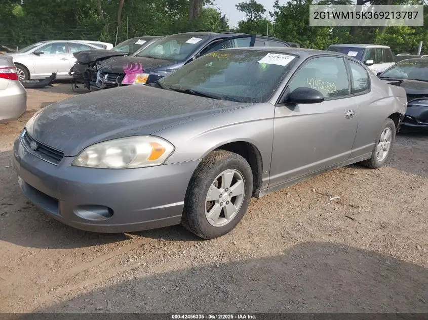 2006 Chevrolet Monte Carlo Lt VIN: 2G1WM15K369213787 Lot: 42456335