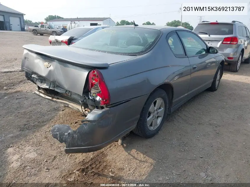 2006 Chevrolet Monte Carlo Lt VIN: 2G1WM15K369213787 Lot: 42456335