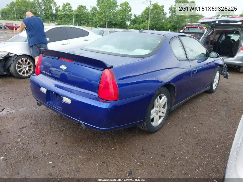 2006 Chevrolet Monte Carlo Lt VIN: 2G1WK151X69325225 Lot: 42535426