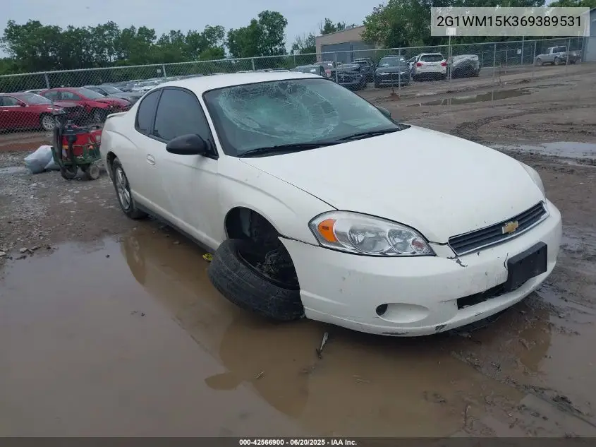 2006 Chevrolet Monte Carlo Lt VIN: 2G1WM15K369389531 Lot: 42566900
