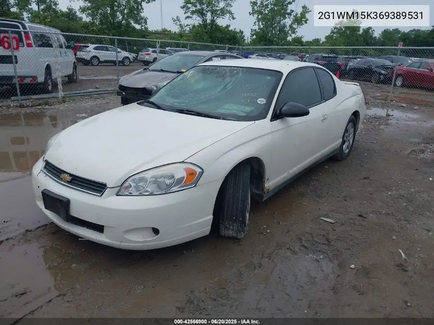 2006 Chevrolet Monte Carlo Lt VIN: 2G1WM15K369389531 Lot: 42566900