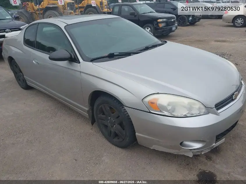 2007 Chevrolet Monte Carlo Lt VIN: 2G1WK15K979280630 Lot: 42609855