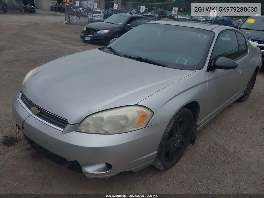 2007 Chevrolet Monte Carlo Lt VIN: 2G1WK15K979280630 Lot: 42609855