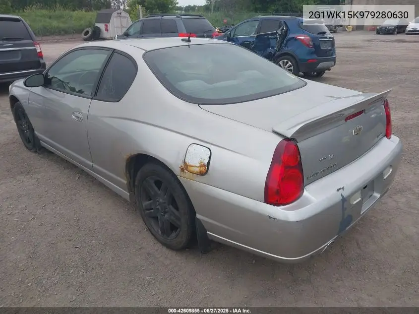 2007 Chevrolet Monte Carlo Lt VIN: 2G1WK15K979280630 Lot: 42609855