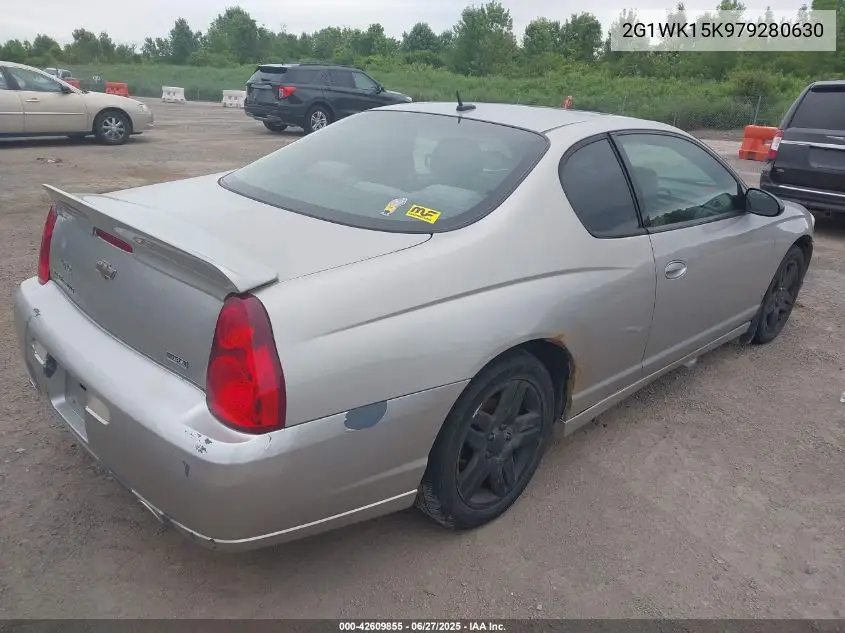 2007 Chevrolet Monte Carlo Lt VIN: 2G1WK15K979280630 Lot: 42609855
