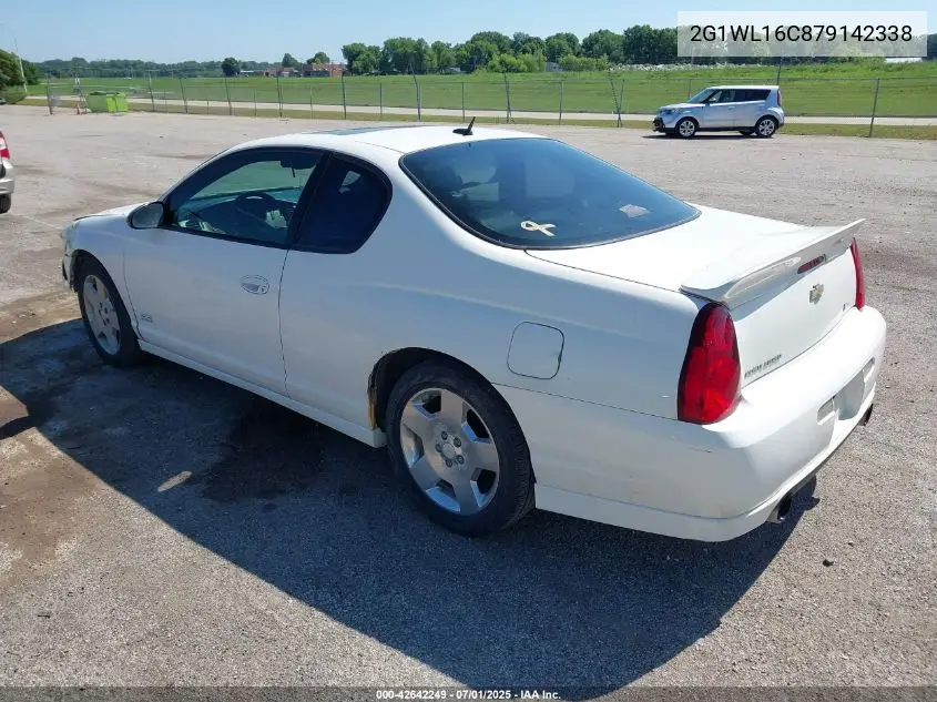 2007 Chevrolet Monte Carlo Ss VIN: 2G1WL16C879142338 Lot: 42642249