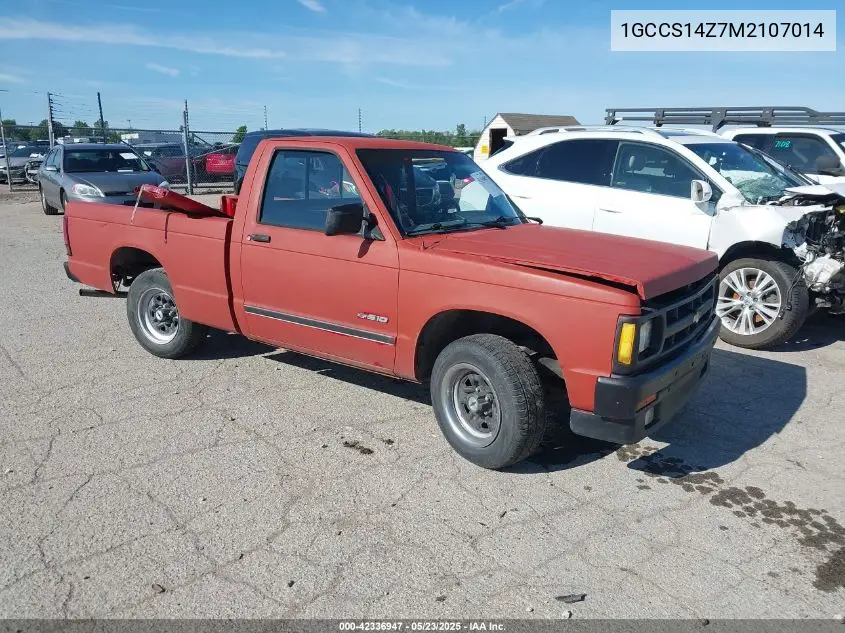 1991 Chevrolet Blazer S10 VIN: 1GCCS13Z7M2107014 Lot: 42336947