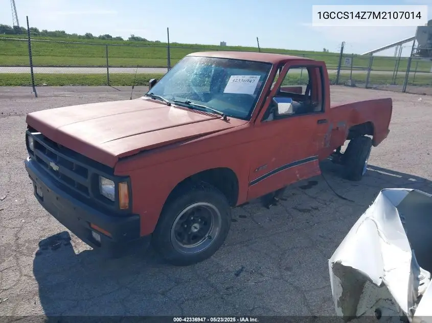 1991 Chevrolet Blazer S10 VIN: 1GCCS13Z7M2107014 Lot: 42336947