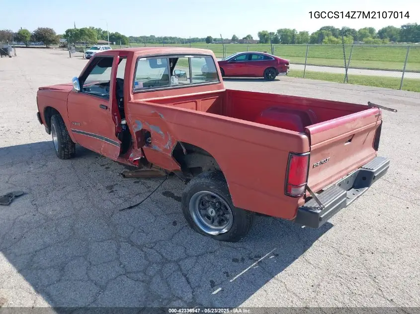1991 Chevrolet Blazer S10 VIN: 1GCCS13Z7M2107014 Lot: 42336947