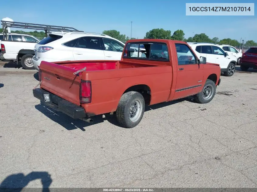 1991 Chevrolet Blazer S10 VIN: 1GCCS13Z7M2107014 Lot: 42336947