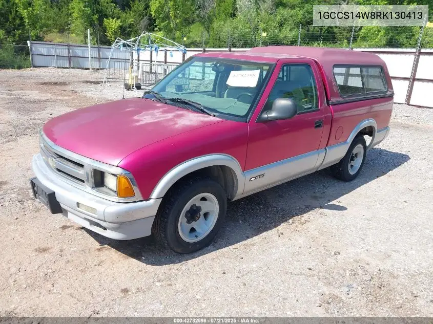 1994 Chevrolet S Truck S10 VIN: 1GCCS14W8RK130413 Lot: 42782598
