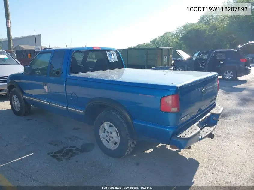 2001 Chevrolet S-10 Ls VIN: 1GCDT19W118207893 Lot: 42258509