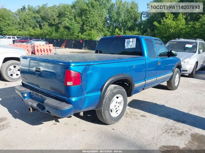 2001 Chevrolet S-10 Ls VIN: 1GCDT19W118207893 Lot: 42258509