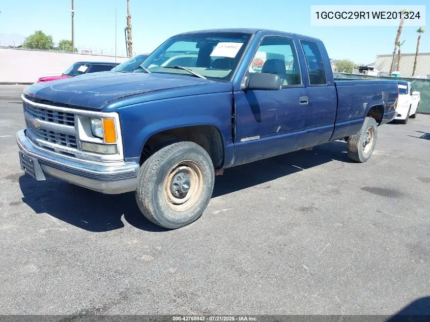 1998 Chevrolet C2500 Fleetside VIN: 1GCGC29R1WE201324 Lot: 42768942
