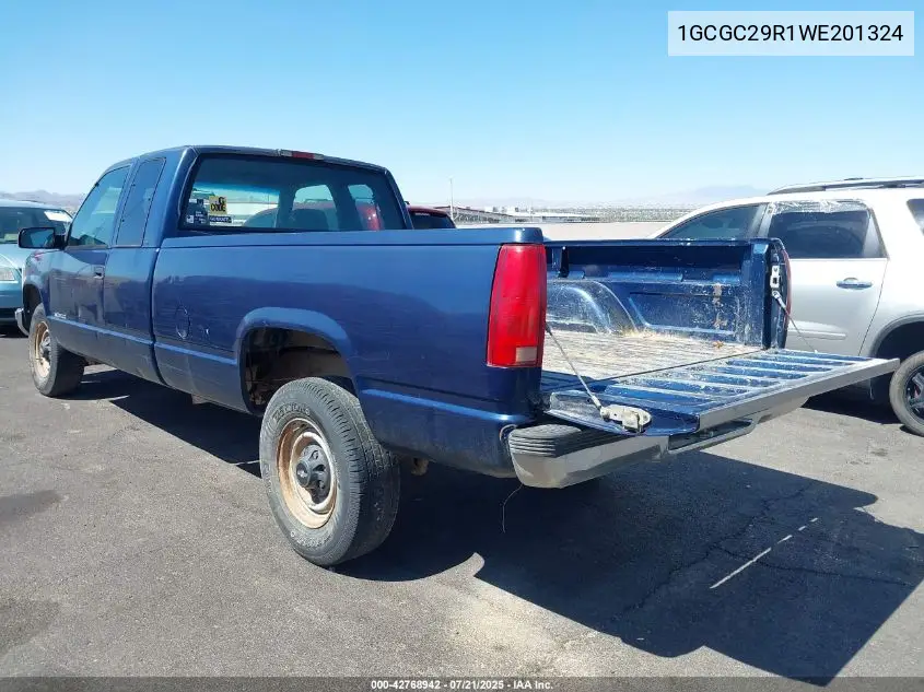 1998 Chevrolet C2500 Fleetside VIN: 1GCGC29R1WE201324 Lot: 42768942