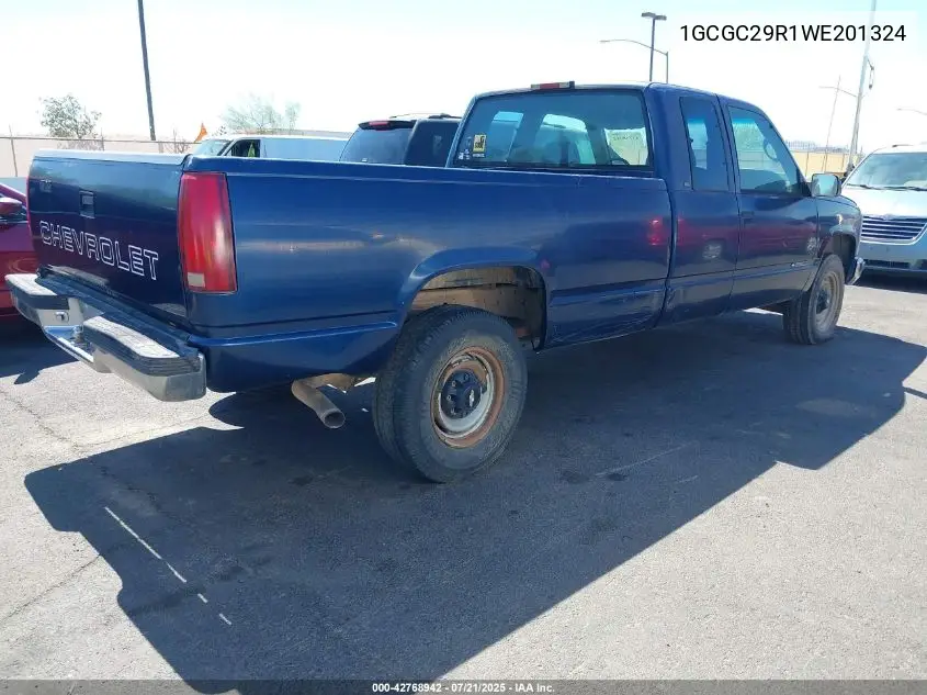 1998 Chevrolet C2500 Fleetside VIN: 1GCGC29R1WE201324 Lot: 42768942