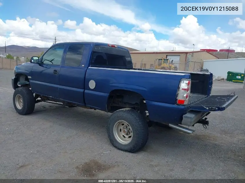2000 Chevrolet Silverado 1500 VIN: 2GCEK19V0Y1215088 Lot: 42251281