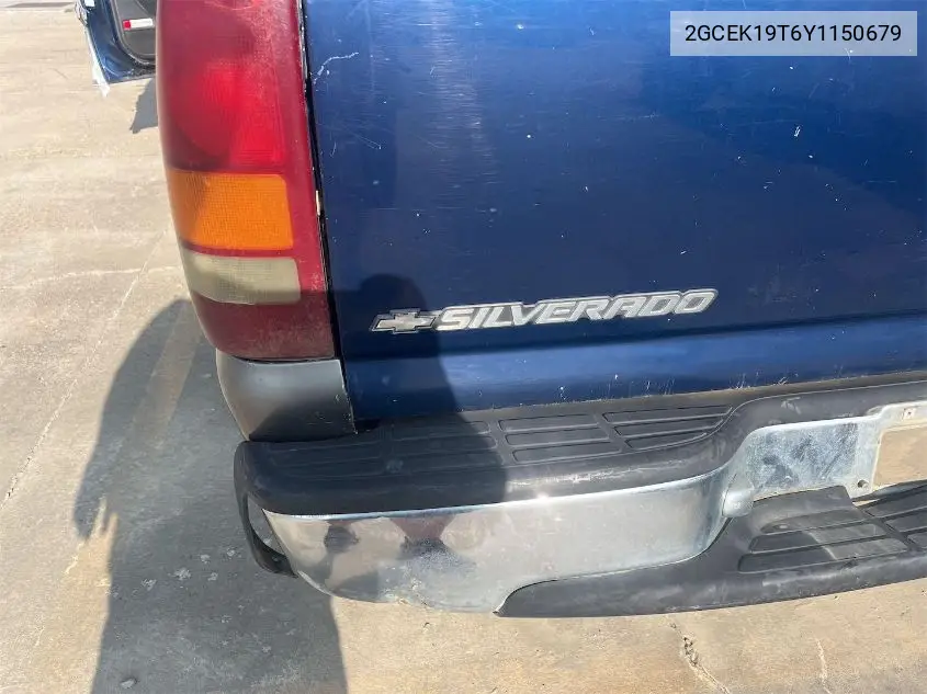 2000 Chevrolet Silverado K1500 VIN: 2GCEK19T6Y1150679 Lot: 42812660