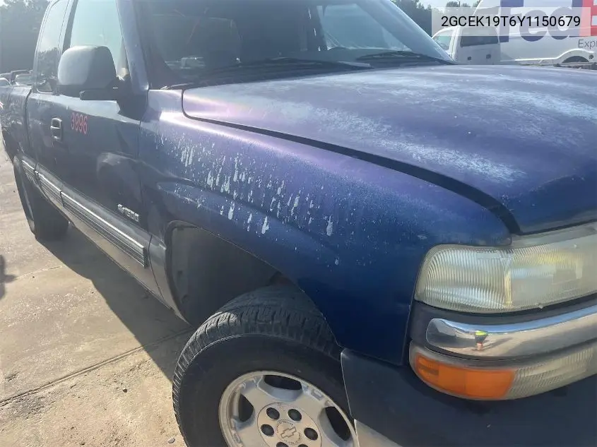 2000 Chevrolet Silverado K1500 VIN: 2GCEK19T6Y1150679 Lot: 42812660