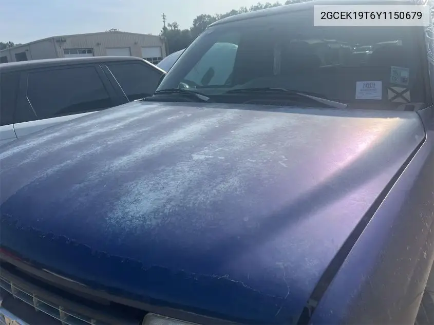 2000 Chevrolet Silverado K1500 VIN: 2GCEK19T6Y1150679 Lot: 42812660