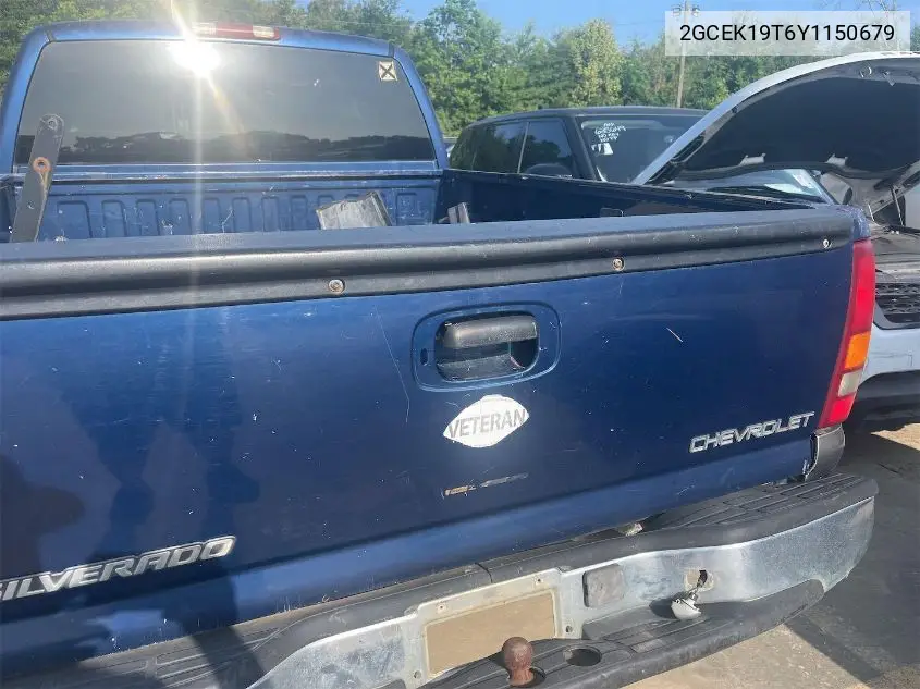 2000 Chevrolet Silverado K1500 VIN: 2GCEK19T6Y1150679 Lot: 42812660