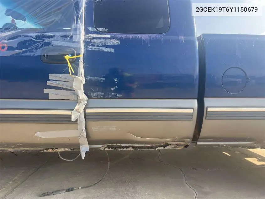 2000 Chevrolet Silverado K1500 VIN: 2GCEK19T6Y1150679 Lot: 42812660