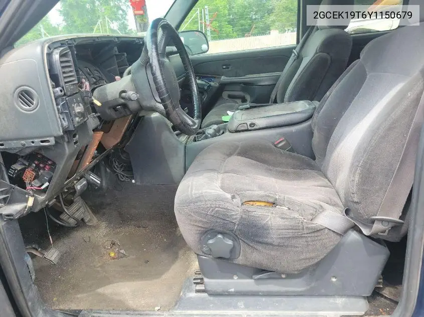2000 Chevrolet Silverado K1500 VIN: 2GCEK19T6Y1150679 Lot: 42812660